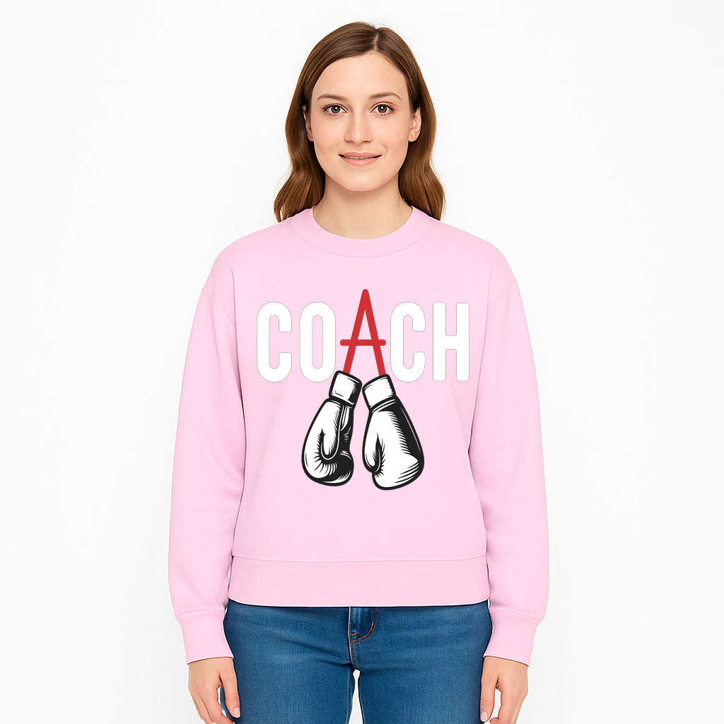 Boxing Coach Graphic T-Shirt with Punching Gloves Design, Sports Apparel for Coaches and Athletes, Motivational Workout Clothing - Sweatshirt 1758186555429.jpg