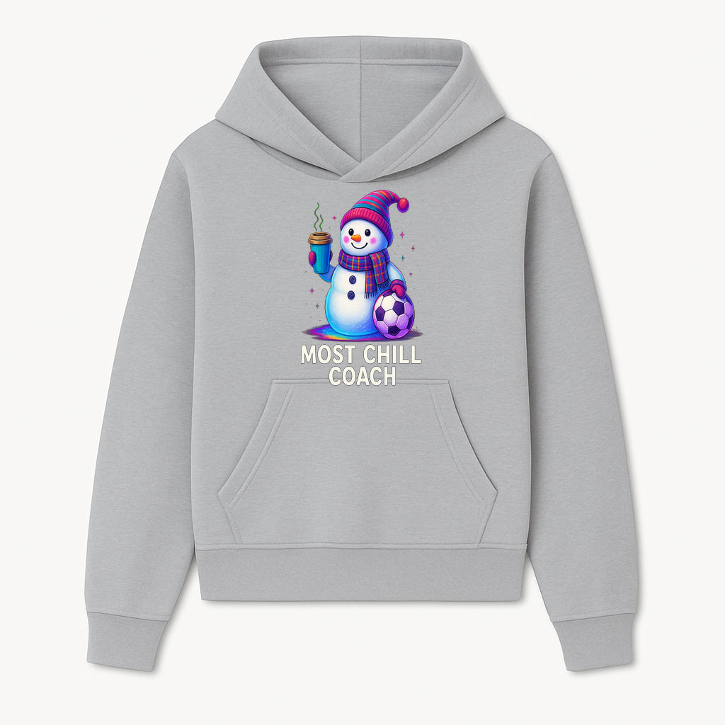 Charming Chill Coach Snowman Graphic Tee with Coffee and Soccer Ball Fun Winter Apparel for Coaches and Sports Lovers - Hoodie 1758186555435.jpg