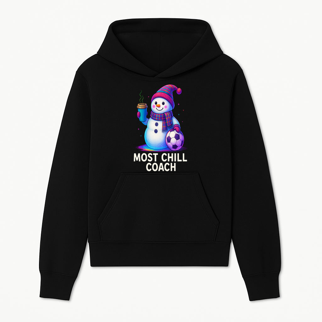 Charming Chill Coach Snowman Graphic Tee with Coffee and Soccer Ball Fun Winter Apparel for Coaches and Sports Lovers - Hoodie 1758186555593.jpg