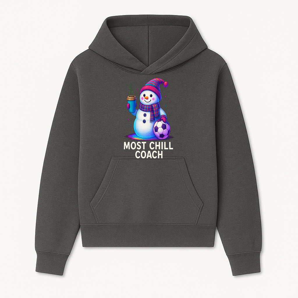 Charming Chill Coach Snowman Graphic Tee with Coffee and Soccer Ball Fun Winter Apparel for Coaches and Sports Lovers - Hoodie 1758186555737.jpg
