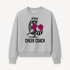 Cheer Coach Raccoon Graphic Tee - Fun & Whimsical Animal Design for Cheerleaders & Coaches, Perfect Gift Idea - Sweatshirt 1758186555808.jpg