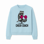 Cheer Coach Raccoon Graphic Tee - Fun & Whimsical Animal Design for Cheerleaders & Coaches, Perfect Gift Idea - Sweatshirt 1758186555959.jpg
