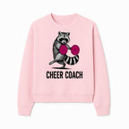 Cheer Coach Raccoon Graphic Tee - Fun & Whimsical Animal Design for Cheerleaders & Coaches, Perfect Gift Idea - Sweatshirt 1758186556082.jpg