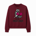Cheer Coach Raccoon Graphic Tee - Fun & Whimsical Animal Design for Cheerleaders & Coaches, Perfect Gift Idea - Sweatshirt 1758186556218.jpg