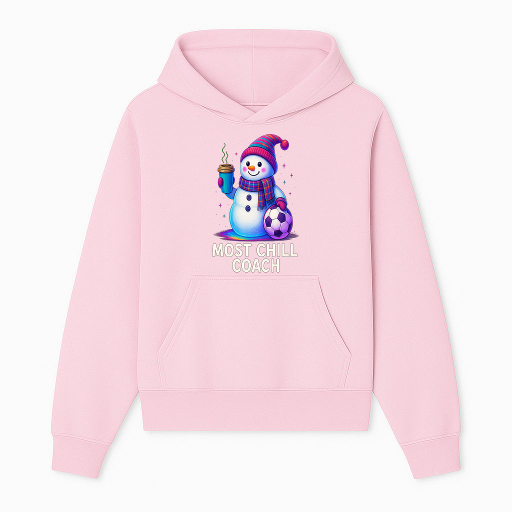 Charming Chill Coach Snowman Graphic Tee with Coffee and Soccer Ball Fun Winter Apparel for Coaches and Sports Lovers - Hoodie 1758186556371.jpg