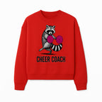Cheer Coach Raccoon Graphic Tee - Fun & Whimsical Animal Design for Cheerleaders & Coaches, Perfect Gift Idea - Sweatshirt 1758186556504.jpg
