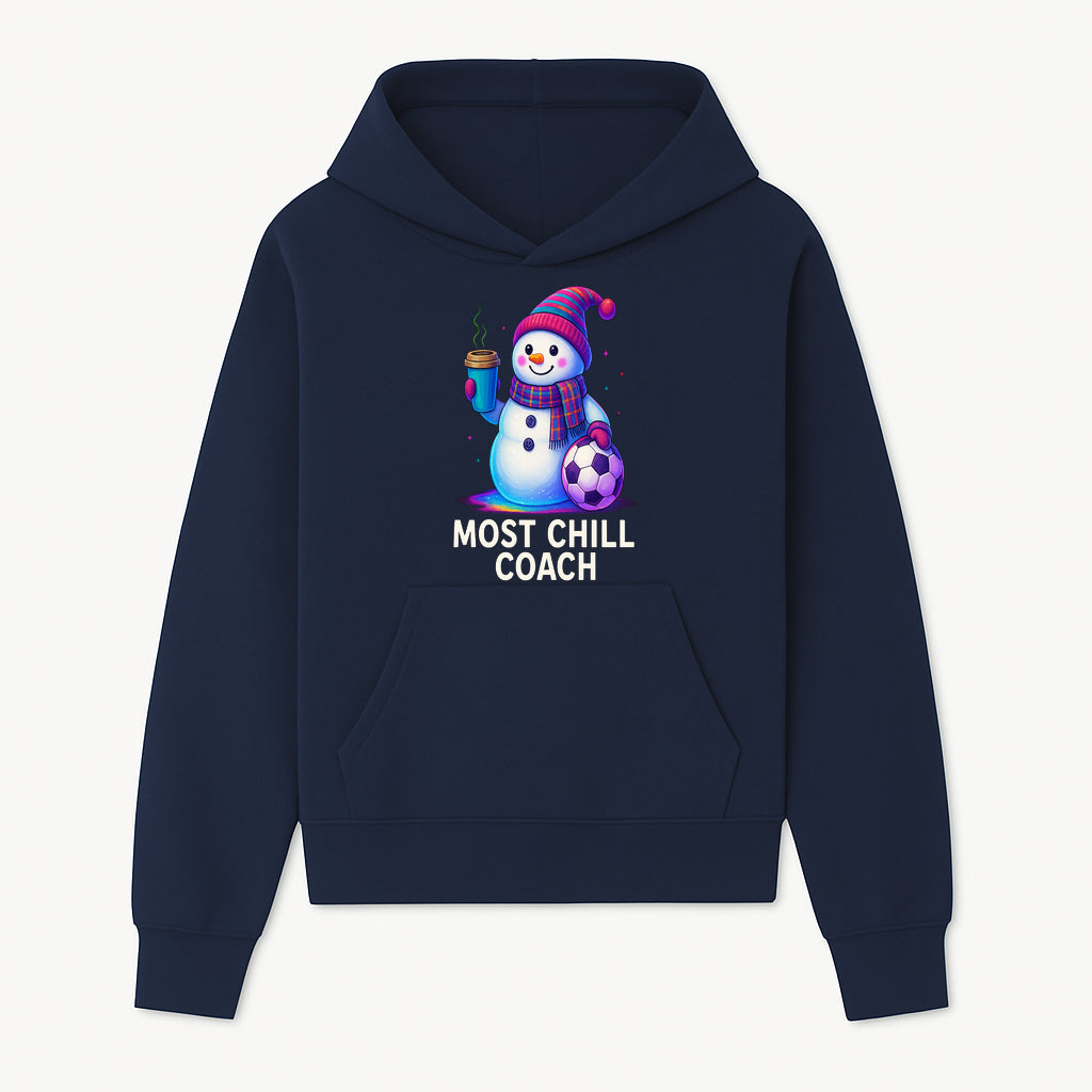 Charming Chill Coach Snowman Graphic Tee with Coffee and Soccer Ball Fun Winter Apparel for Coaches and Sports Lovers - Hoodie 1758186556655.jpg