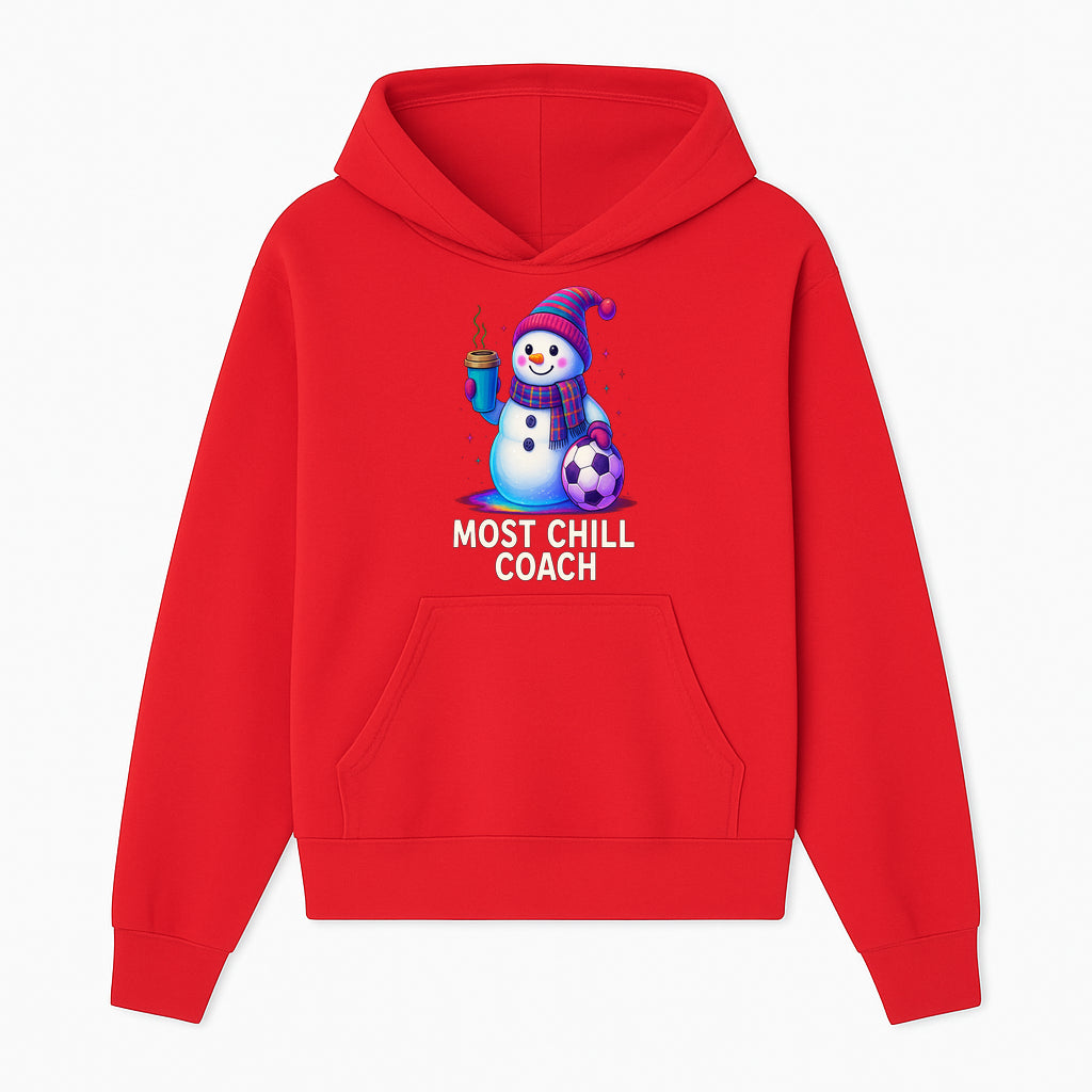 Charming Chill Coach Snowman Graphic Tee with Coffee and Soccer Ball Fun Winter Apparel for Coaches and Sports Lovers - Hoodie 1758186556834.jpg
