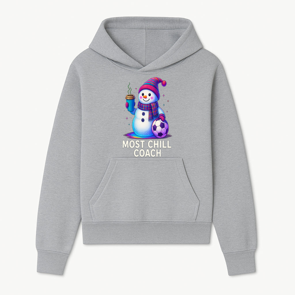 Charming Chill Coach Snowman Graphic Tee with Coffee and Soccer Ball Fun Winter Apparel for Coaches and Sports Lovers - Hoodie 1758186557011.jpg