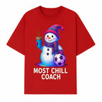 Charming Chill Coach Snowman Graphic Tee with Coffee and Soccer Ball Fun Winter Apparel for Coaches and Sports Lovers - T-shirt 1758186559947.jpg