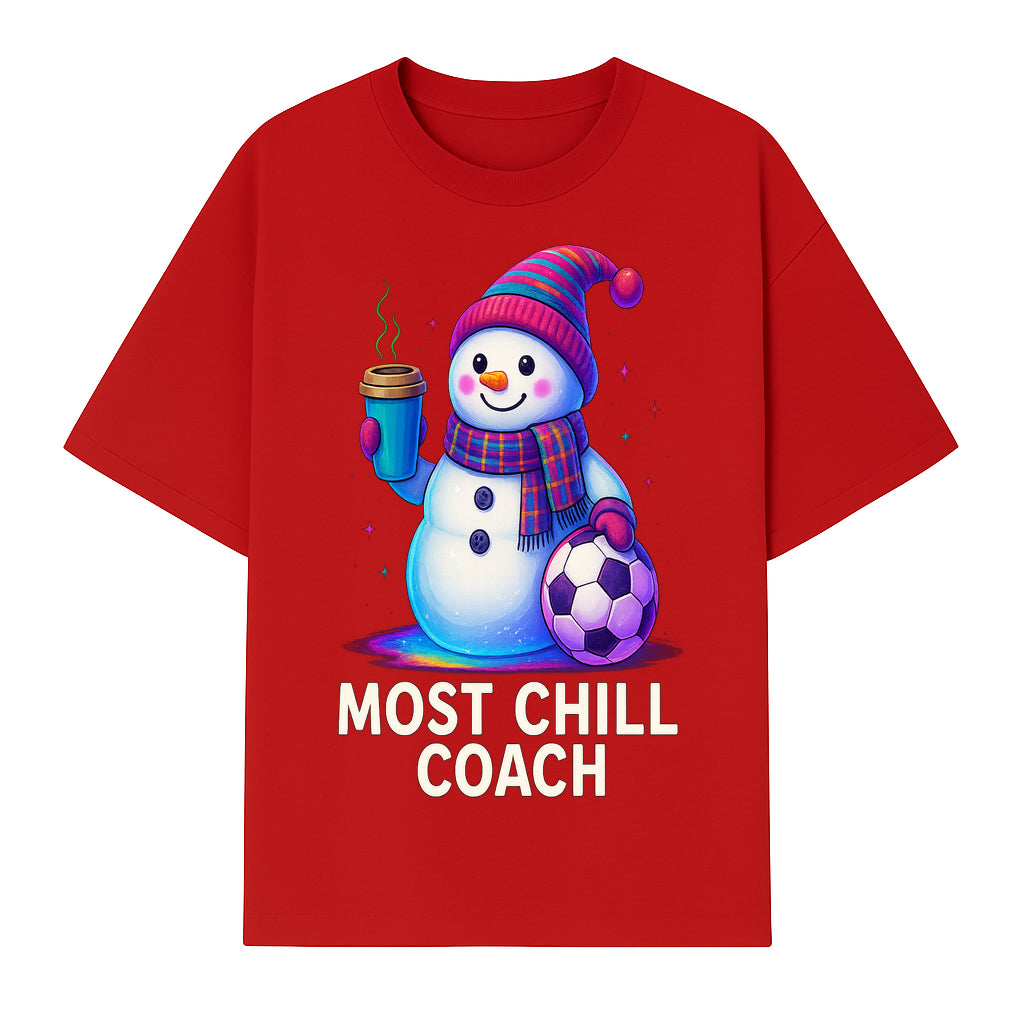 Charming Chill Coach Snowman Graphic Tee with Coffee and Soccer Ball Fun Winter Apparel for Coaches and Sports Lovers - T-shirt 1758186559947.jpg