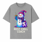 Charming Chill Coach Snowman Graphic Tee with Coffee and Soccer Ball Fun Winter Apparel for Coaches and Sports Lovers - T-shirt 1758186560104.jpg