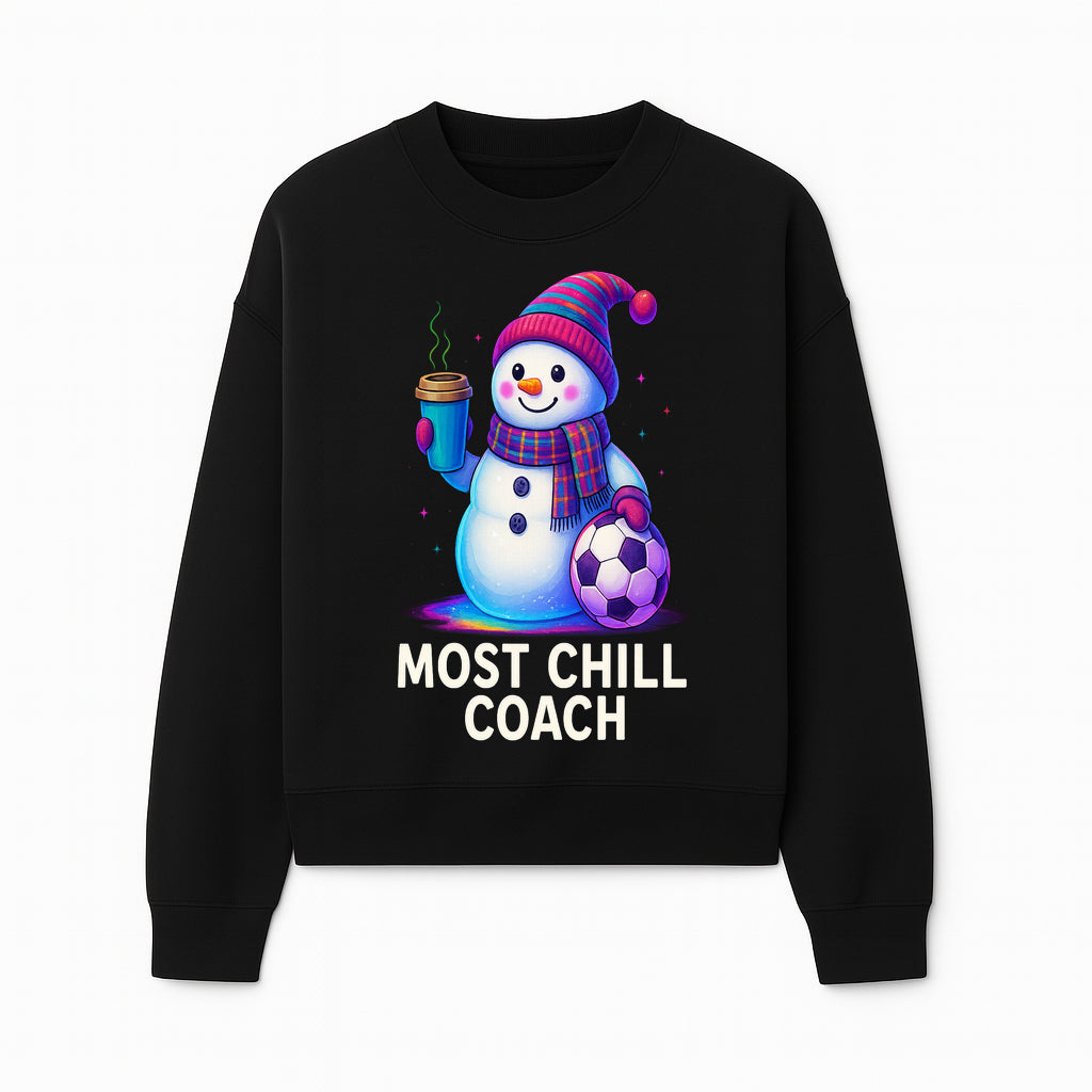 Charming Chill Coach Snowman Graphic Tee with Coffee and Soccer Ball Fun Winter Apparel for Coaches and Sports Lovers - Sweatshirt 1758186561832.jpg