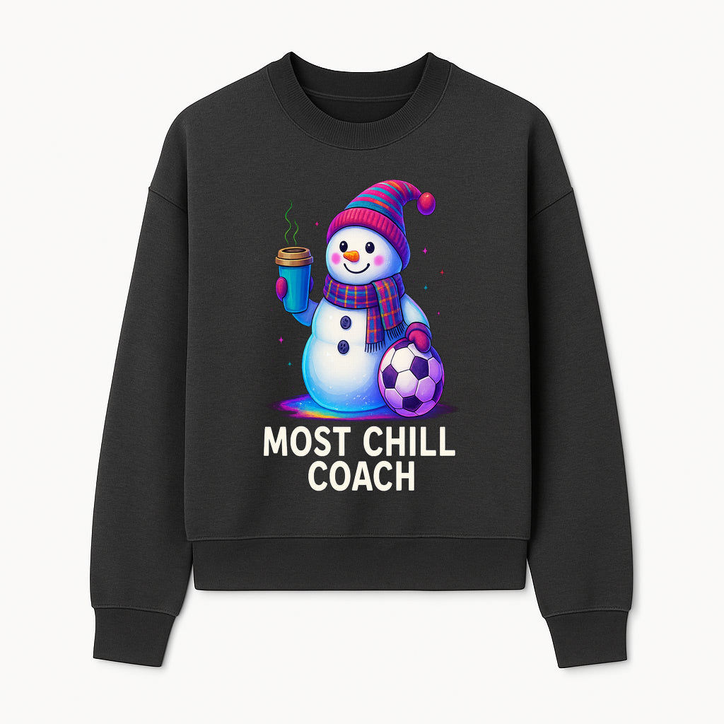 Charming Chill Coach Snowman Graphic Tee with Coffee and Soccer Ball Fun Winter Apparel for Coaches and Sports Lovers - Sweatshirt 1758186561973.jpg