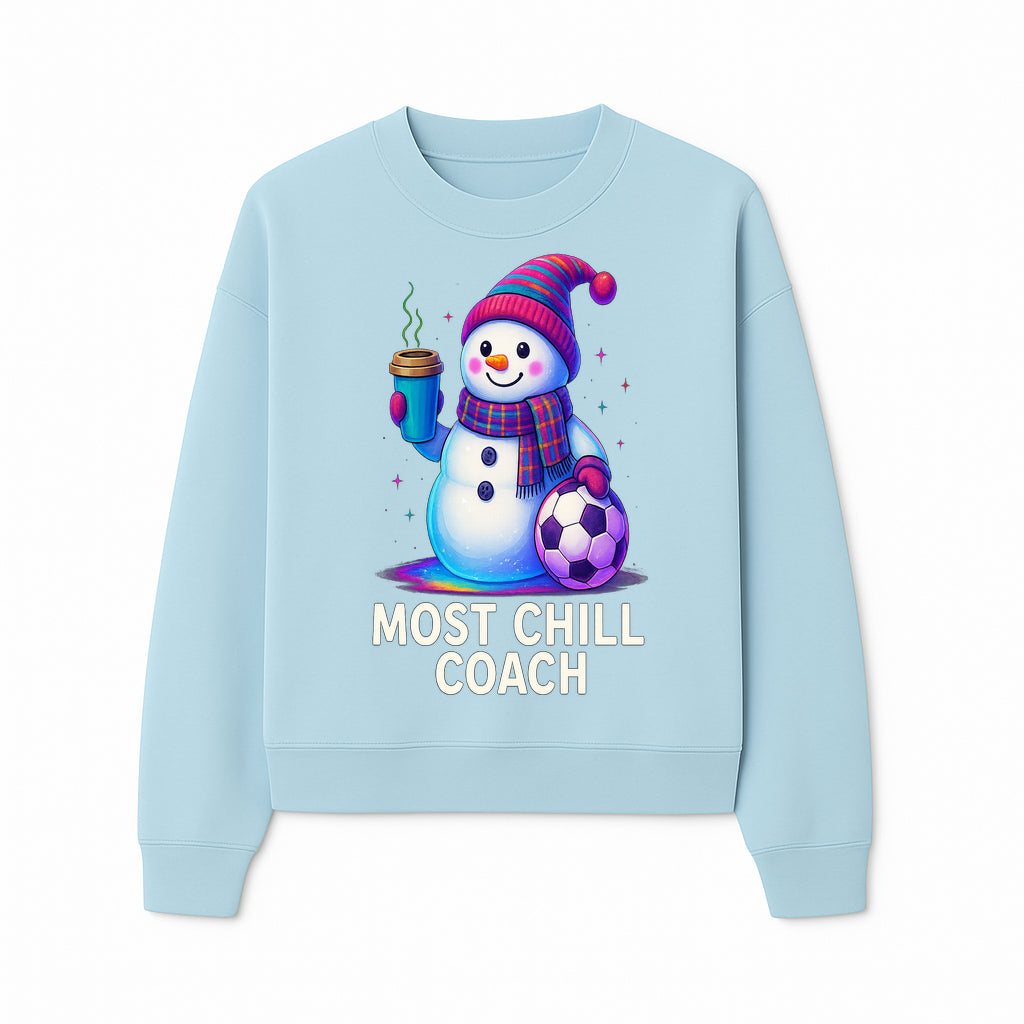 Charming Chill Coach Snowman Graphic Tee with Coffee and Soccer Ball Fun Winter Apparel for Coaches and Sports Lovers - Sweatshirt 1758186562430.jpg