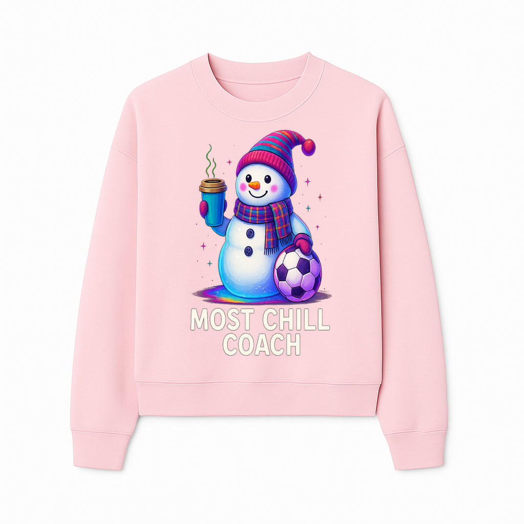 Charming Chill Coach Snowman Graphic Tee with Coffee and Soccer Ball Fun Winter Apparel for Coaches and Sports Lovers - Sweatshirt 1758186562600.jpg