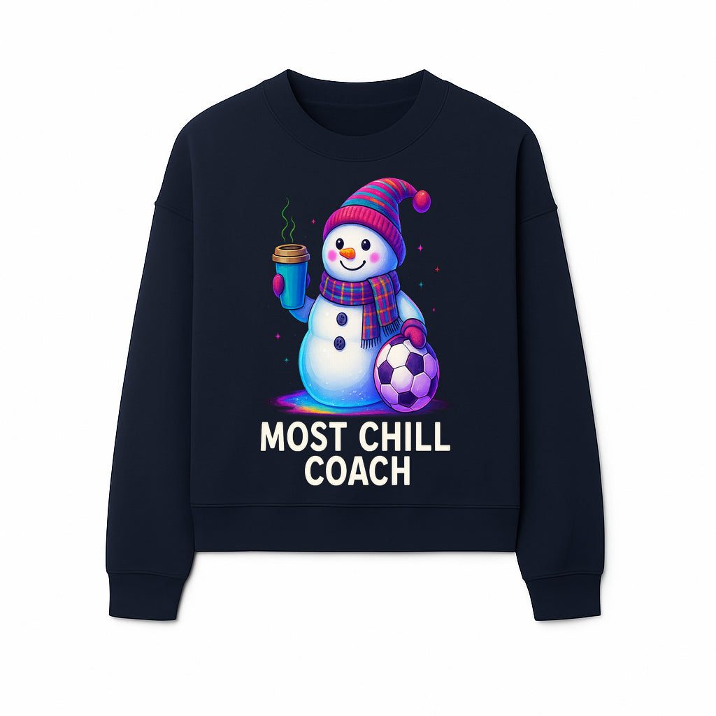 Charming Chill Coach Snowman Graphic Tee with Coffee and Soccer Ball Fun Winter Apparel for Coaches and Sports Lovers - Sweatshirt 1758186562909.jpg