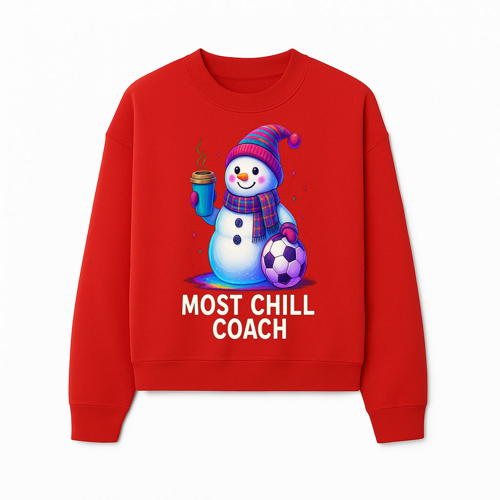 Charming Chill Coach Snowman Graphic Tee with Coffee and Soccer Ball Fun Winter Apparel for Coaches and Sports Lovers - Sweatshirt 1758186563036.jpg