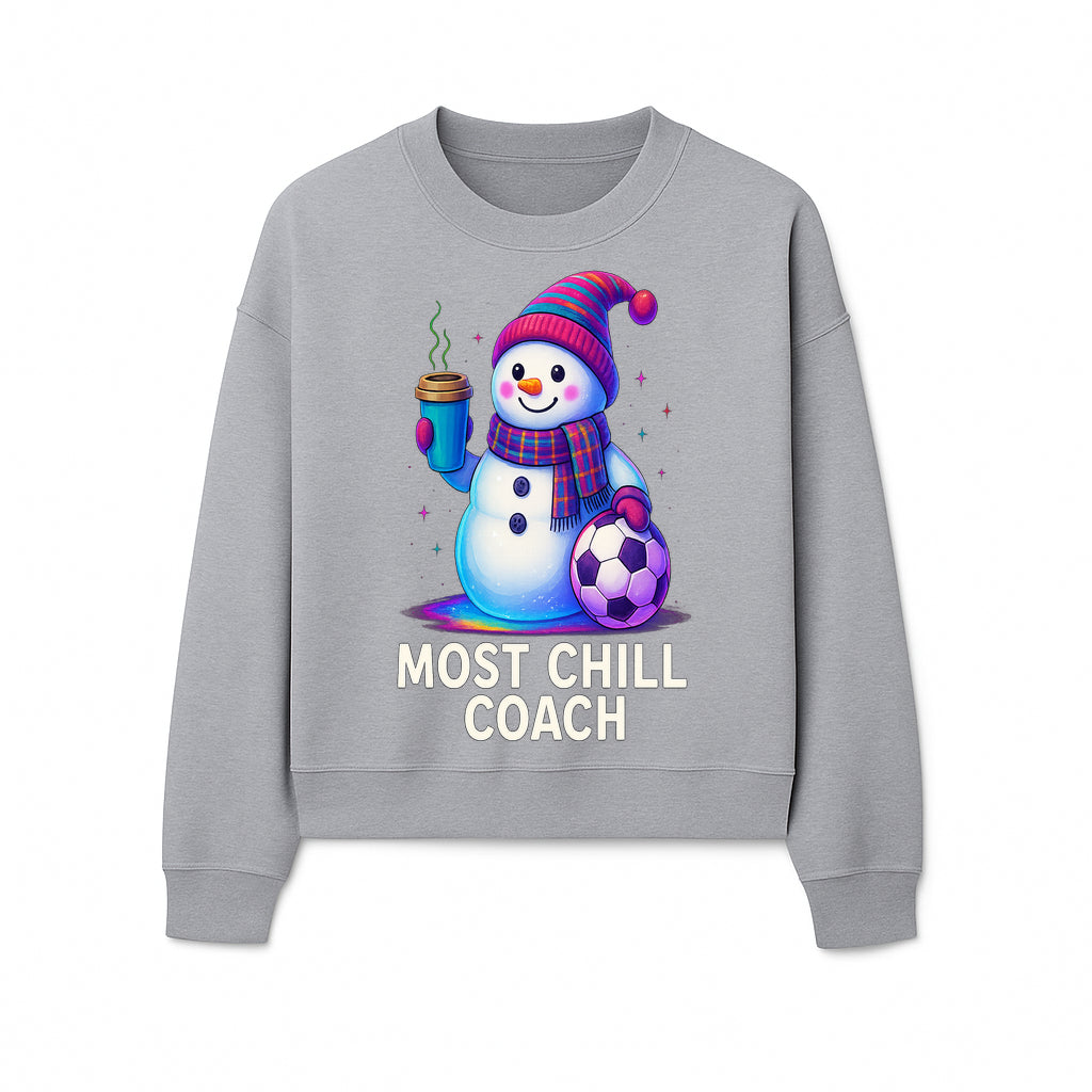 Charming Chill Coach Snowman Graphic Tee with Coffee and Soccer Ball Fun Winter Apparel for Coaches and Sports Lovers - Sweatshirt 1758186563166.jpg