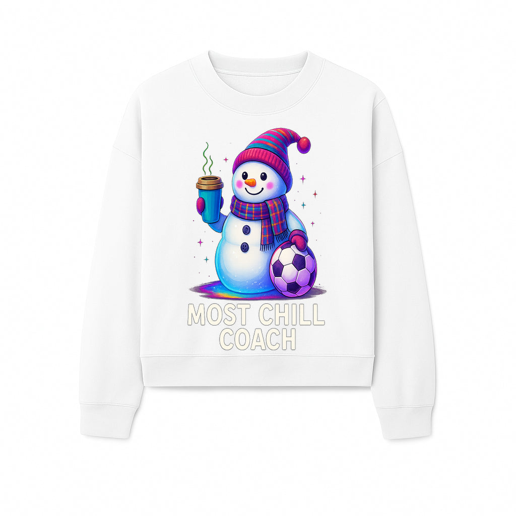 Charming Chill Coach Snowman Graphic Tee with Coffee and Soccer Ball Fun Winter Apparel for Coaches and Sports Lovers - Sweatshirt 1758186563328.jpg