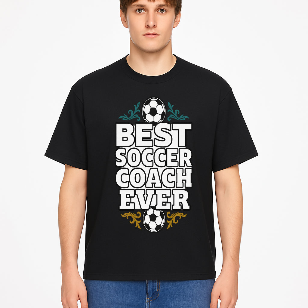Best Soccer Coach Ever Sign - Funny Sports Gift for Coaches, Soccer Lovers - Ideal for Home, Office, or Club Decor - T-shirt 1758186567824.jpg