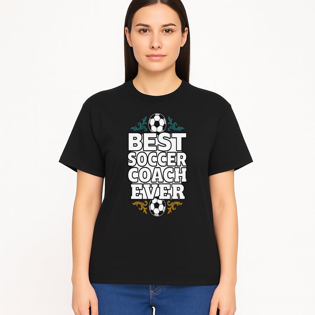 Best Soccer Coach Ever Sign - Funny Sports Gift for Coaches, Soccer Lovers - Ideal for Home, Office, or Club Decor - T-shirt 1758186567948.jpg