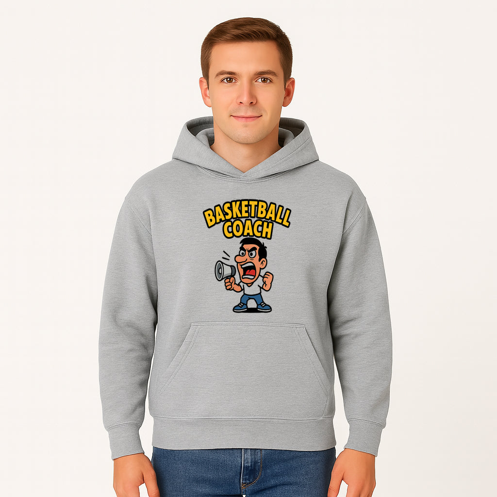 Basketball Coach Cartoon Graphic Tee - Funny Sports Apparel for Coaches & Players - Hoodie 1758186570972.jpg