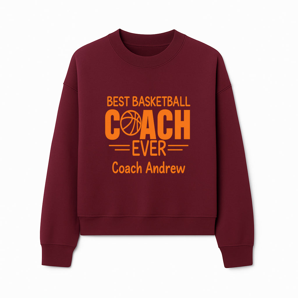Best Basketball Coach Ever Plaque - Personalize for Coach Andrew | Unique Sports Gift, Basketball Coach Appreciation Decor - Sweatshirt 1758186572243.jpg