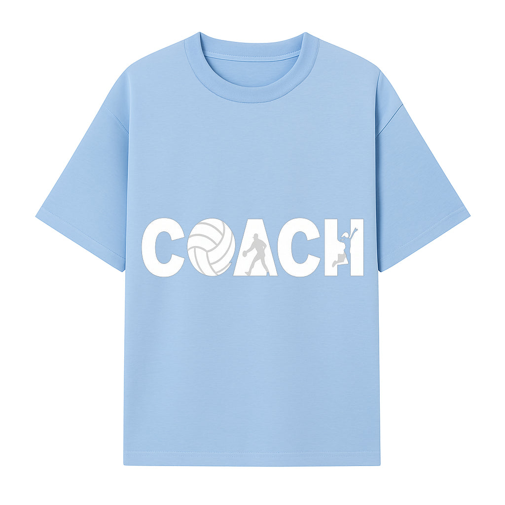 Coach Wall Art Decal - Sports Theme with Volleyball, Basketball, & Athletes - Perfect for Coaching or Sports Room D cor - T-shirt 1758186575005.jpg