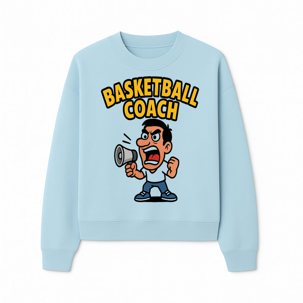 Basketball Coach Cartoon Graphic Tee - Funny Sports Apparel for Coaches & Players - Sweatshirt 1758186575123.jpg