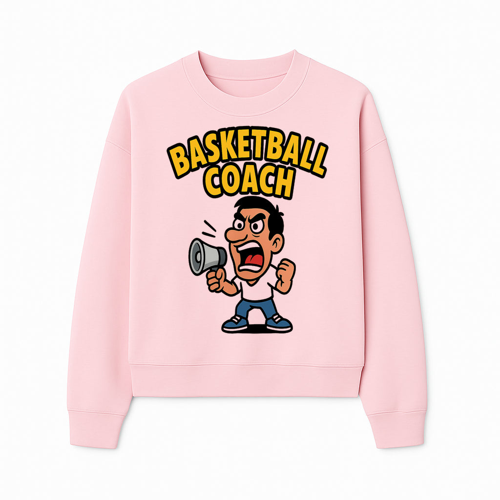 Basketball Coach Cartoon Graphic Tee - Funny Sports Apparel for Coaches & Players - Sweatshirt 1758186575271.jpg