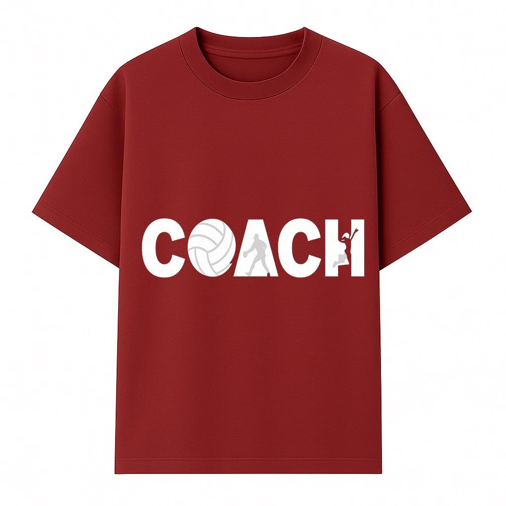 Coach Wall Art Decal - Sports Theme with Volleyball, Basketball, & Athletes - Perfect for Coaching or Sports Room D cor - T-shirt 1758186575341.jpg