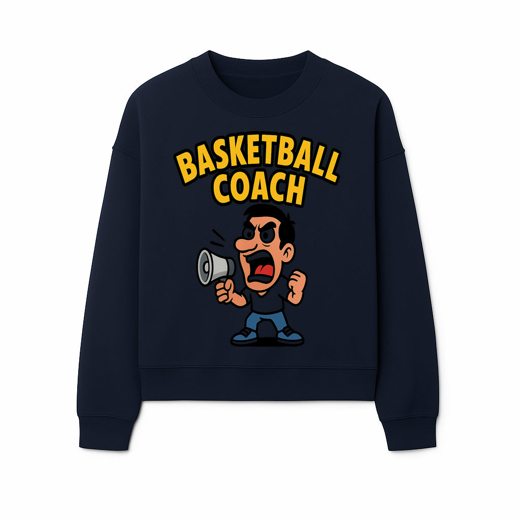 Basketball Coach Cartoon Graphic Tee - Funny Sports Apparel for Coaches & Players - Sweatshirt 1758186575563.jpg