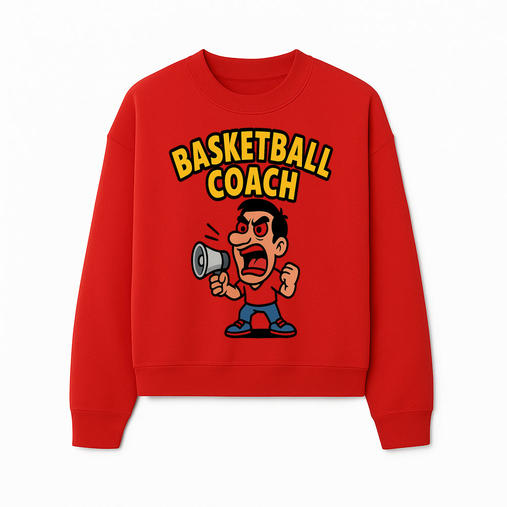 Basketball Coach Cartoon Graphic Tee - Funny Sports Apparel for Coaches & Players - Sweatshirt 1758186575739.jpg