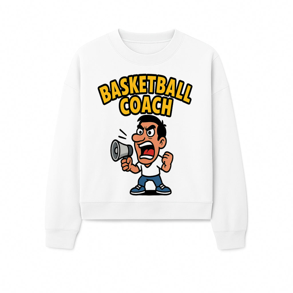 Basketball Coach Cartoon Graphic Tee - Funny Sports Apparel for Coaches & Players - Sweatshirt 1758186576041.jpg