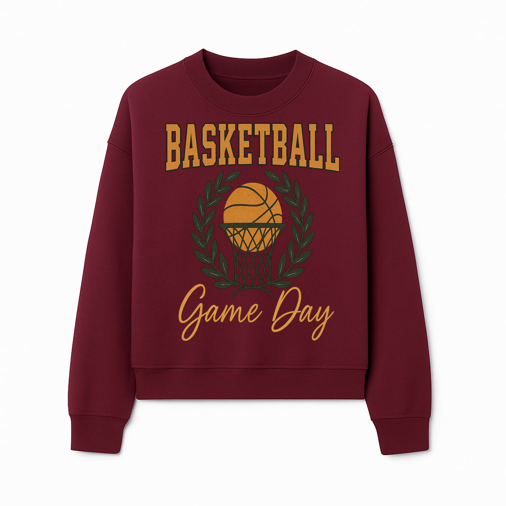 Basketball Game Day T-Shirt | Sporty Athleisure Apparel | Perfect for Fans and Players | Trendy Athletic Wear - Sweatshirt 1758186576524.jpg