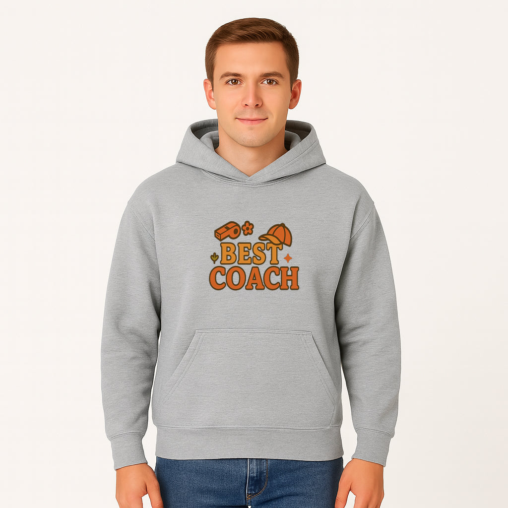 Best Coach Graphic Tee - Sports Coaching Shirt with Whistle and Cap Design - Perfect Gift for Coaches and Team Leaders - Hoodie 1758186577216.jpg