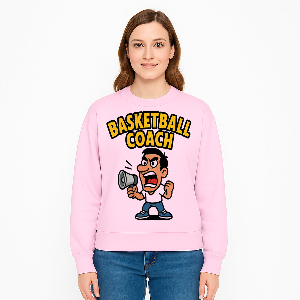 Basketball Coach Cartoon Graphic Tee - Funny Sports Apparel for Coaches & Players - Sweatshirt 1758186577314.jpg