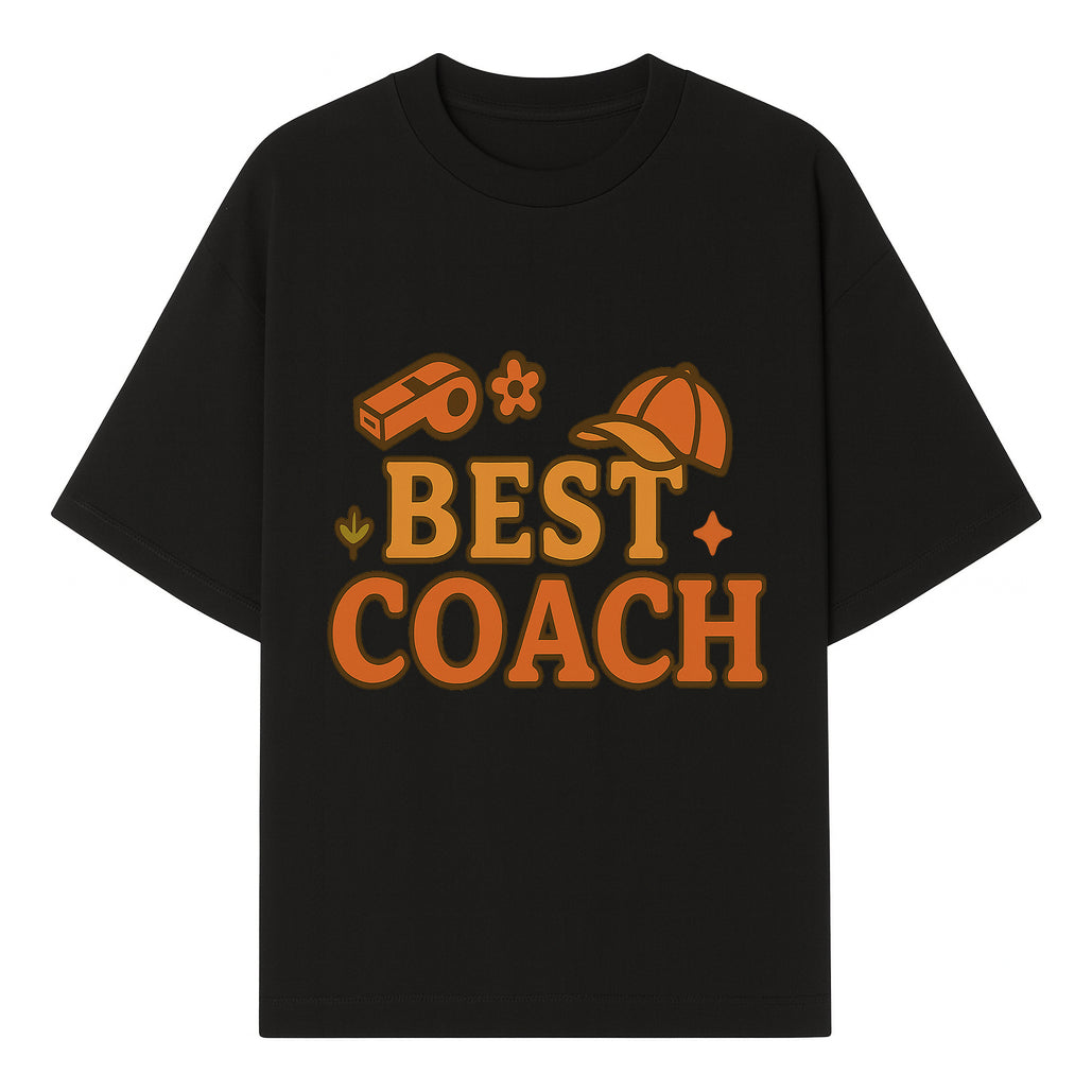 Best Coach Graphic Tee - Sports Coaching Shirt with Whistle and Cap Design - Perfect Gift for Coaches and Team Leaders - T-shirt 1758186577684.jpg