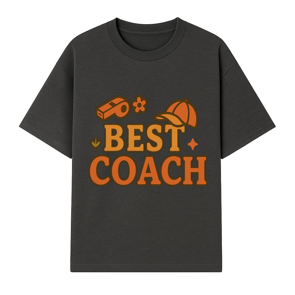 Best Coach Graphic Tee - Sports Coaching Shirt with Whistle and Cap Design - Perfect Gift for Coaches and Team Leaders - T-shirt 1758186577827.jpg