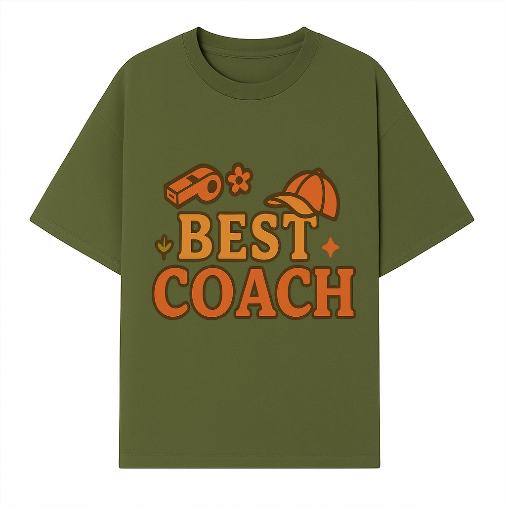 Best Coach Graphic Tee - Sports Coaching Shirt with Whistle and Cap Design - Perfect Gift for Coaches and Team Leaders - T-shirt 1758186577984.jpg