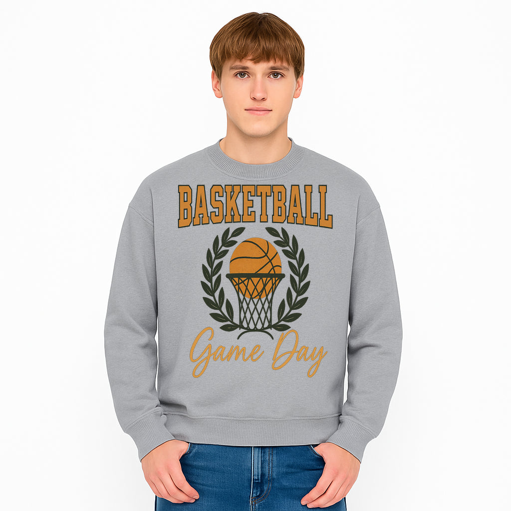 Basketball Game Day T-Shirt | Sporty Athleisure Apparel | Perfect for Fans and Players | Trendy Athletic Wear - Sweatshirt 1758186578285.jpg