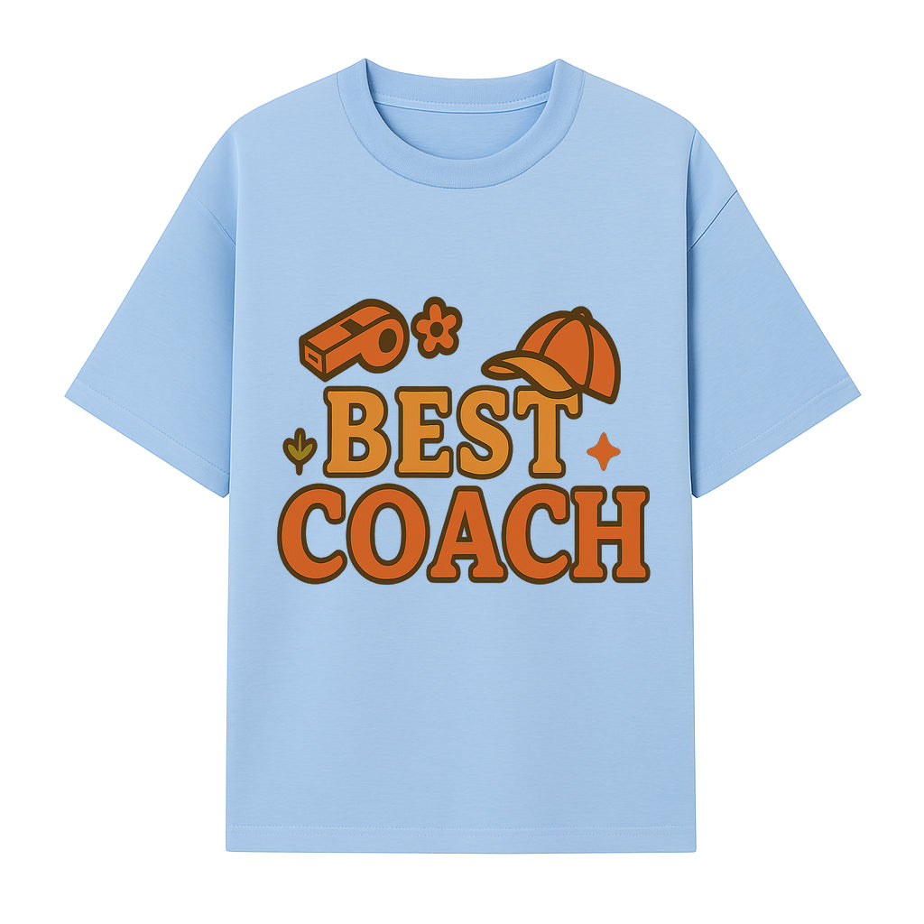 Best Coach Graphic Tee - Sports Coaching Shirt with Whistle and Cap Design - Perfect Gift for Coaches and Team Leaders - T-shirt 1758186578295.jpg