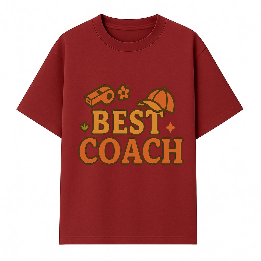 Best Coach Graphic Tee - Sports Coaching Shirt with Whistle and Cap Design - Perfect Gift for Coaches and Team Leaders - T-shirt 1758186578595.jpg