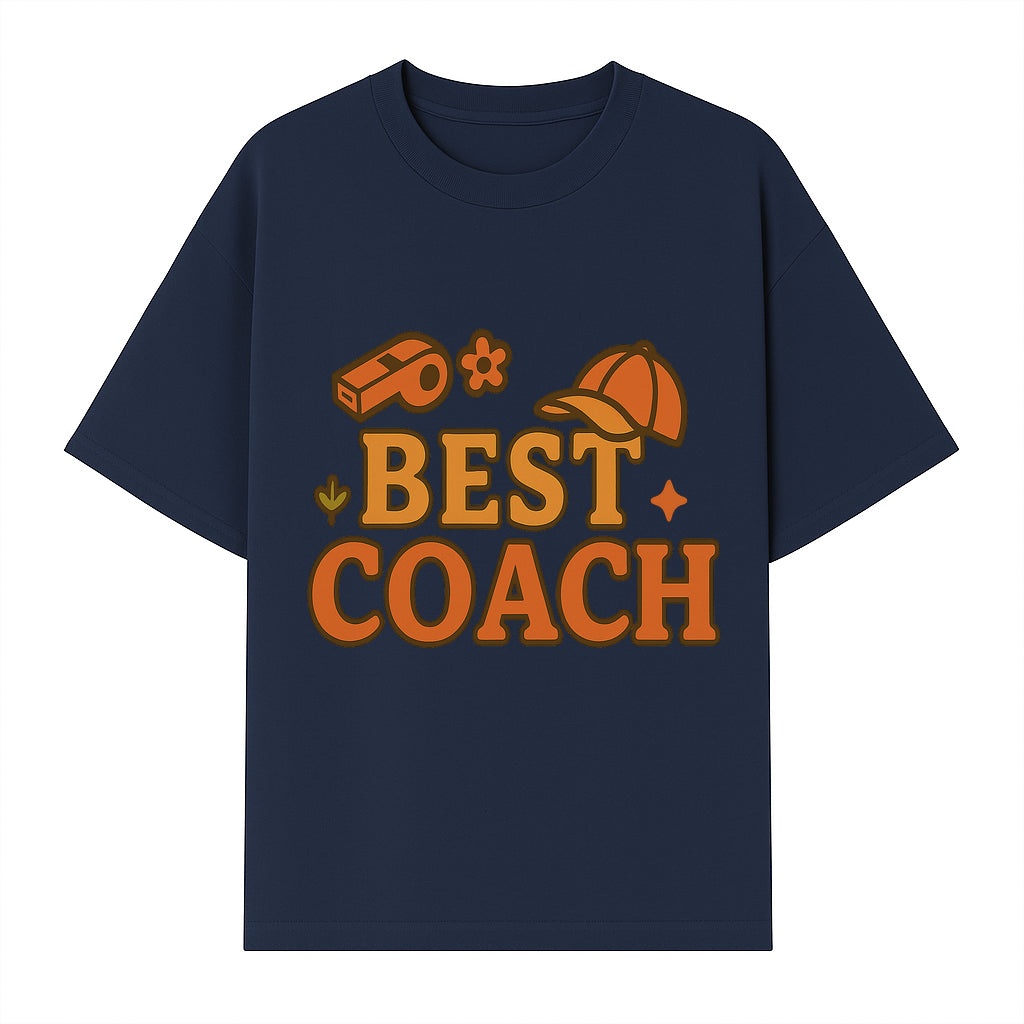 Best Coach Graphic Tee - Sports Coaching Shirt with Whistle and Cap Design - Perfect Gift for Coaches and Team Leaders - T-shirt 1758186578724.jpg