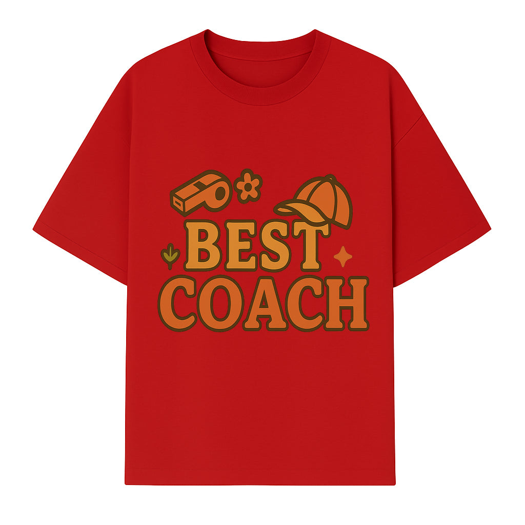 Best Coach Graphic Tee - Sports Coaching Shirt with Whistle and Cap Design - Perfect Gift for Coaches and Team Leaders - T-shirt 1758186578866.jpg