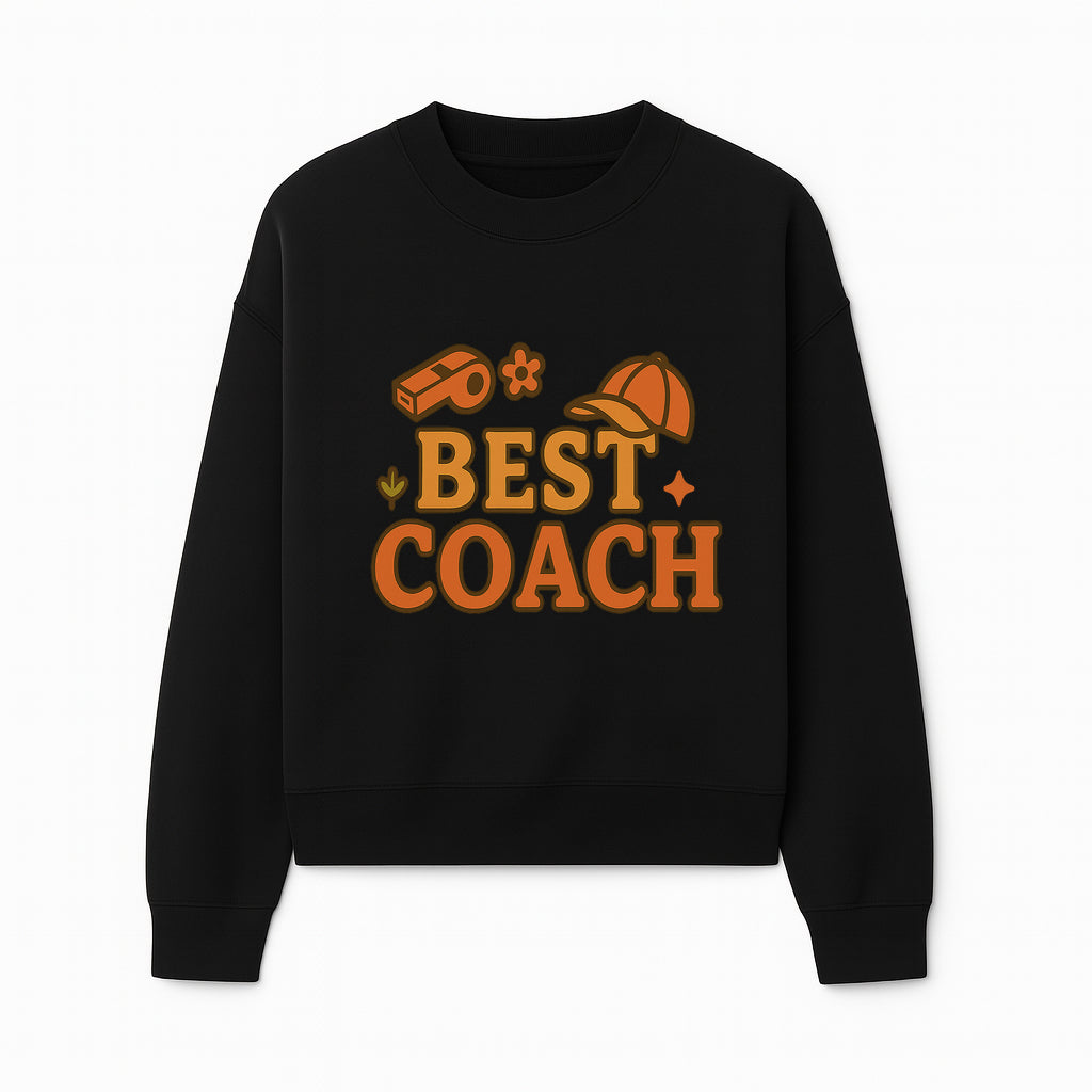 Best Coach Graphic Tee - Sports Coaching Shirt with Whistle and Cap Design - Perfect Gift for Coaches and Team Leaders - Sweatshirt 1758186580807.jpg