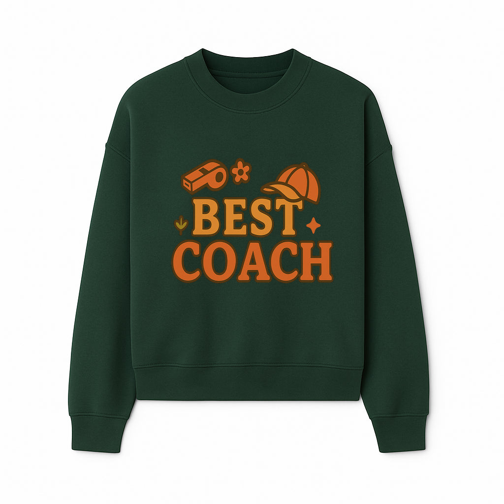 Best Coach Graphic Tee - Sports Coaching Shirt with Whistle and Cap Design - Perfect Gift for Coaches and Team Leaders - Sweatshirt 1758186581113.jpg