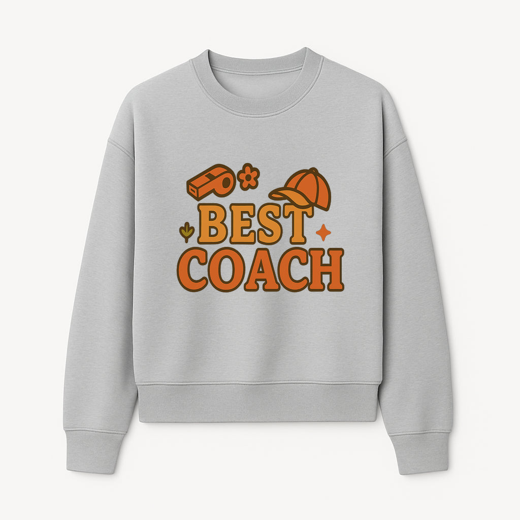 Best Coach Graphic Tee - Sports Coaching Shirt with Whistle and Cap Design - Perfect Gift for Coaches and Team Leaders - Sweatshirt 1758186581256.jpg