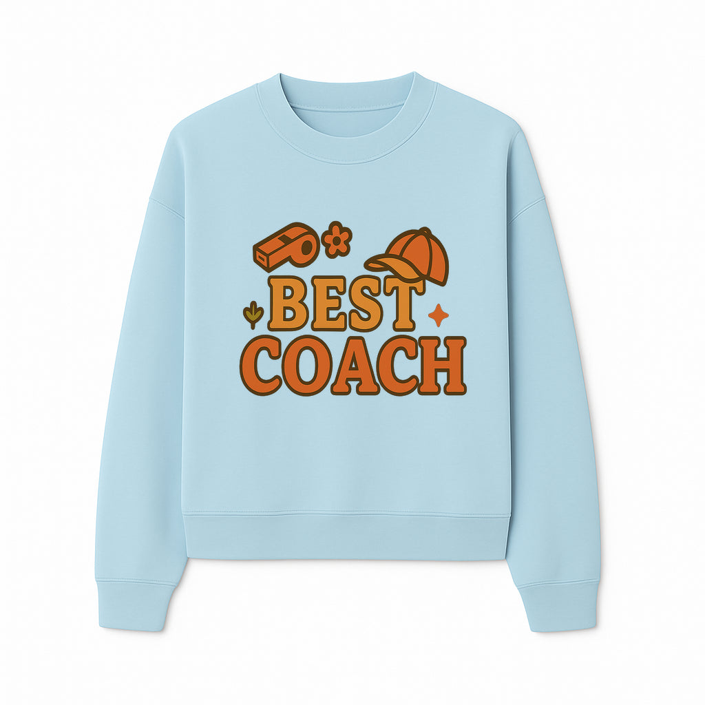 Best Coach Graphic Tee - Sports Coaching Shirt with Whistle and Cap Design - Perfect Gift for Coaches and Team Leaders - Sweatshirt 1758186581394.jpg